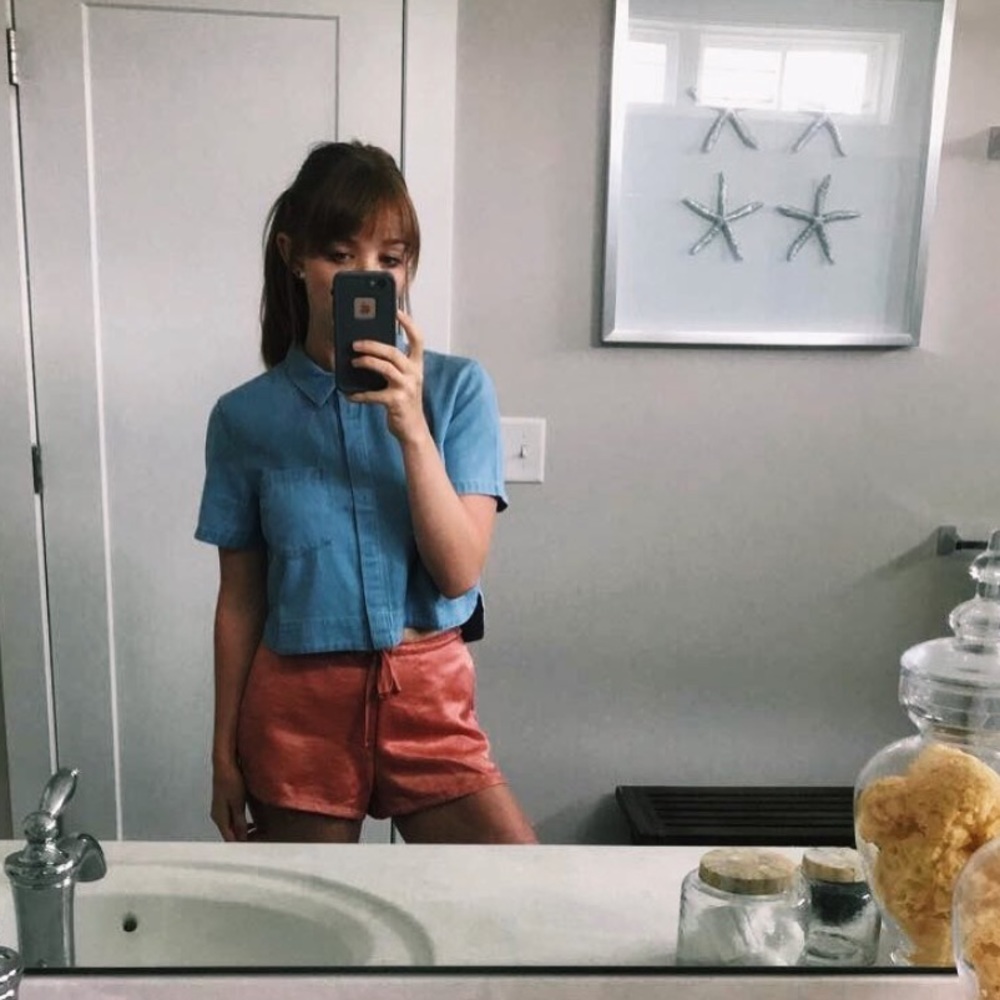 Pink Silk Shorts